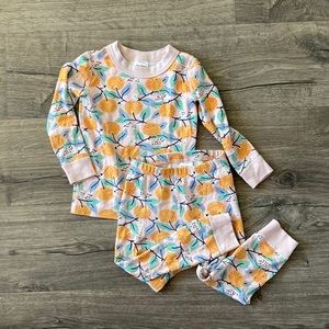 Hanna Andersson PJ set with orange pattern